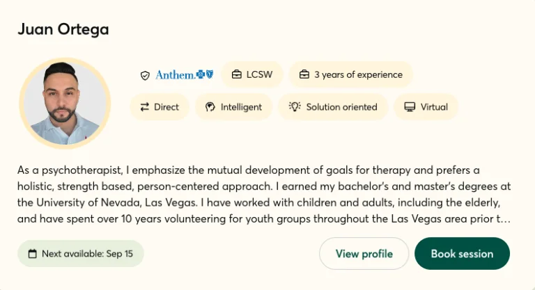 Grow Therapy provider Juan Ortega