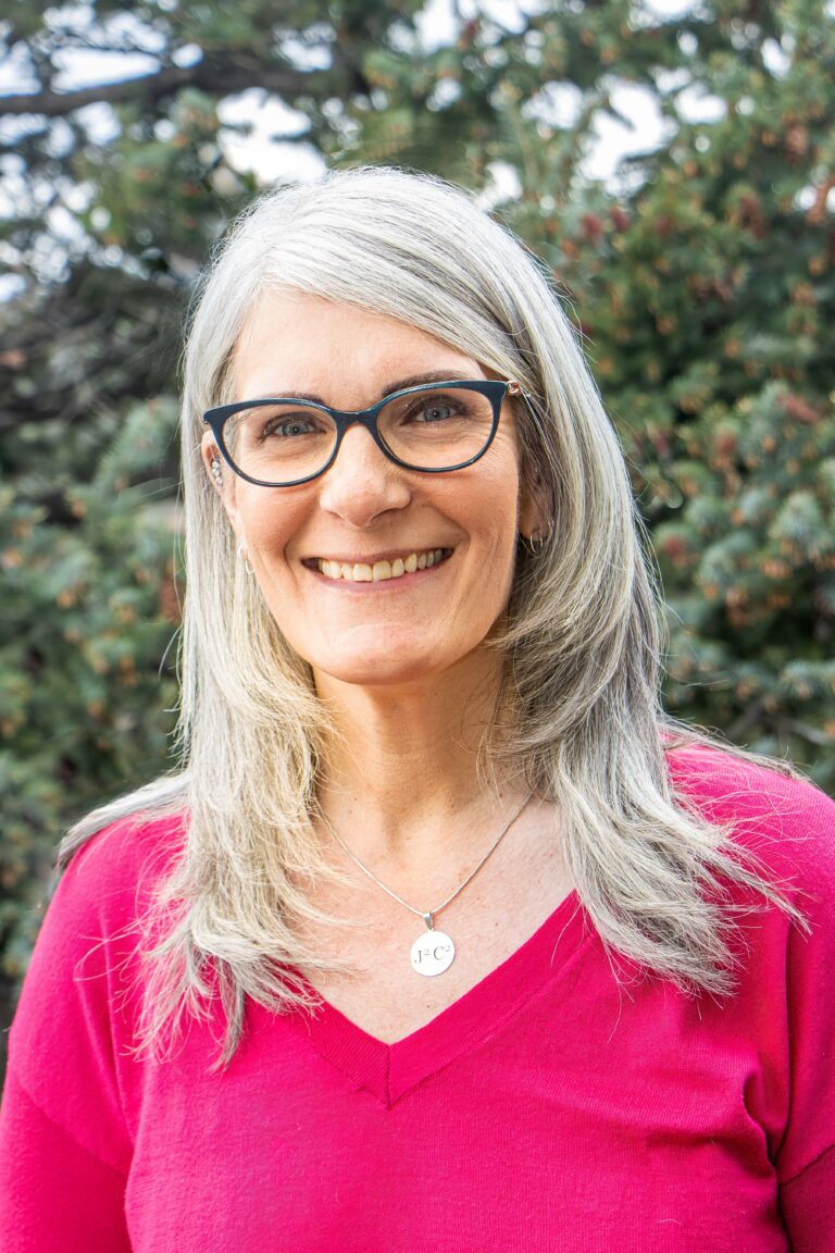 Woman working on conference call.