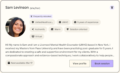 Sam Levinson Grow-Therapy provider